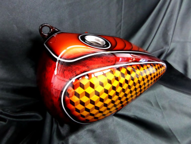 Custom Bike Tank - Airbrush - Oldschool - Pinstriping, Preussler Radstadt, Österreich