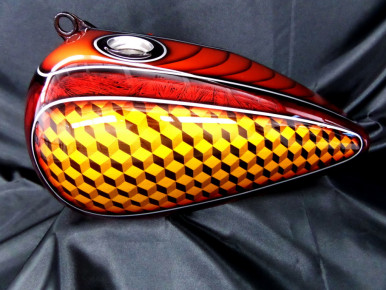 Custom Bike Tank - Airbrush - Oldschool - Pinstriping, Preussler Radstadt, Österreich