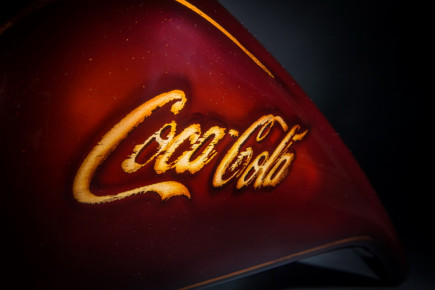 Coca Cola Custom Bike Tank, Blattgold, Preussler Radstadt, Österreich