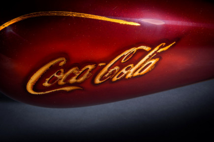 Coca Cola Custom Bike Tank, Blattgold, Preussler Radstadt, Österreich