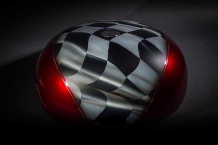 Harley Davidson, Airbrush, Custom Bike Tank, Race Flag, Preussler Radstadt, Österreich