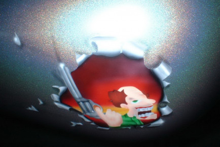 Custom Bike - Harley Tank - Airbrush - Metal Flakes - Oldschool, Preussler Radstadt, Österreich