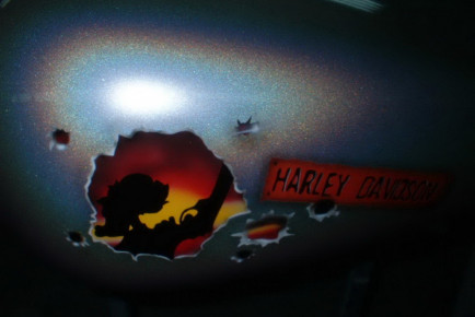 Custombike - Harley Tank - Airbrush - Metal Flakes - Oldschool, Preussler Radstadt, Österreich