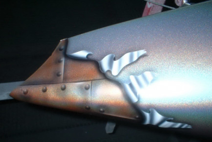 Custombike - Harley Tank - Airbrush - Metal Flakes - Oldschool, Preussler Radstadt, Österreich