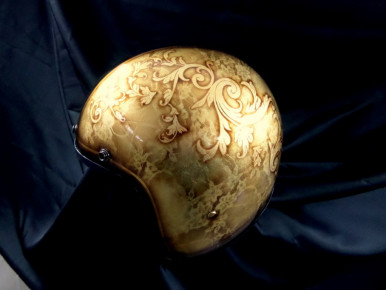 Blattgold - Airbrush - Spezial-Lackierung - Helm - Preussler, Radstadt, Österreich