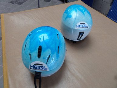 Airbrush - Spezial-Lackierung - Helm - Wassertropfen - Preussler, Radstadt, Österreich