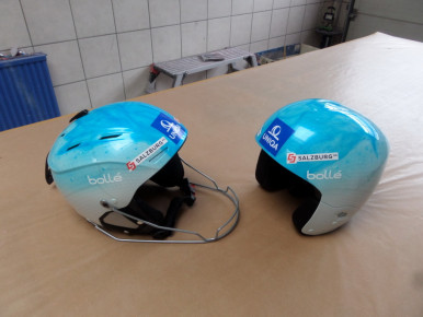 Airbrush - Spezial-Lackierung - Helm - Wassertropfen - Preussler, Radstadt, Österreich