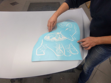 Elefant - Motiv - Motorhaube - Lackierung - Kfz-Fachbetrieb Preussler, Radstadt, Österreich