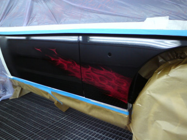 Fiat Barchetta - Flammen - Flames - Lackierung - Preussler, Radstadt Österreich