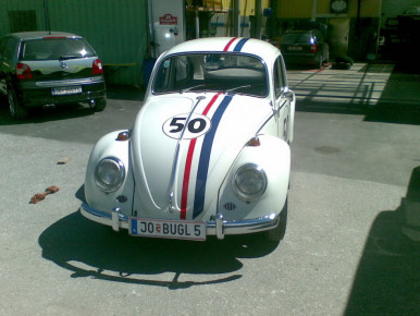 Oldtimer - Streifen Design - VW Käfer - Kfz-Fachbetrieb Preussler, Radstadt, Österreich