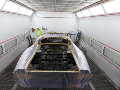 Ferrari Dino 246 GTS - 1973, Oldtimer-Restauration im Kfz-Fachbetrieb Preussler in Radstadt, Österreich