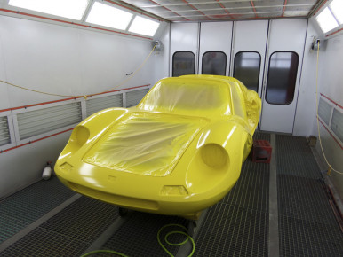 Ferrari Dino 246 GTS - 1973, Oldtimer-Restauration im Kfz-Fachbetrieb Preussler in Radstadt, Österreich