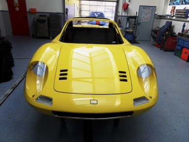 Ferrari Dino 246 GTS - 1973, Oldtimer-Restauration im Kfz-Fachbetrieb Preussler in Radstadt, Österreich