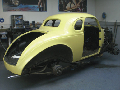 Plymouth P7 Business Coupe, Mild Custom Street Rod, 1939, Oldtimer-Restauration im Kfz-Fachbetrieb Preussler in Radstadt, Österreich