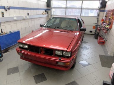 Audi Quattro Coupé, Urquattro, 1981, Oldtimer-Restauration im Kfz-Fachbetrieb Preussler in Radstadt, Österreich