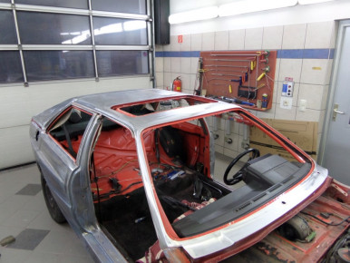 Audi Quattro Coupé, Urquattro, 1981, Oldtimer-Restauration im Kfz-Fachbetrieb Preussler in Radstadt, Österreich