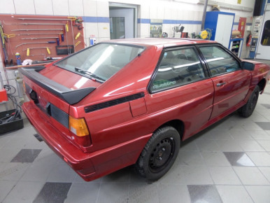 Audi Quattro Coupé, Urquattro, 1981, Oldtimer-Restauration im Kfz-Fachbetrieb Preussler in Radstadt, Österreich