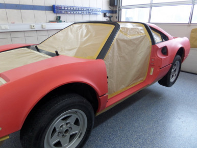 Ferrari 308, Oldtimer-Restauration im Kfz-Fachbetrieb Preussler in Radstadt, Österreich