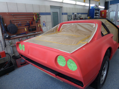 Ferrari 308, Oldtimer-Restauration im Kfz-Fachbetrieb Preussler in Radstadt, Österreich