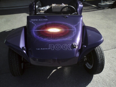VW Buggy, 1971 für Salzburger Strongman Franz Müllner, Oldtimer-Restauration, Airbrush Lackierung im Kfz-Fachbetrieb Preussler in Radstadt, Österreich