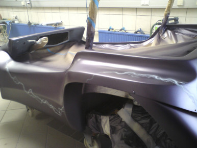 VW Buggy, 1971 für Salzburger Strongman Franz Müllner, Oldtimer-Restauration, Airbrush Lackierung im Kfz-Fachbetrieb Preussler in Radstadt, Österreich