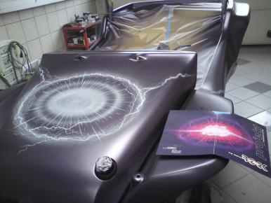 VW Buggy, 1971 für Salzburger Strongman Franz Müllner, Oldtimer-Restauration, Airbrush Lackierung im Kfz-Fachbetrieb Preussler in Radstadt, Österreich