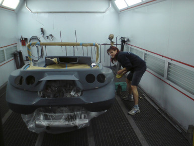 VW Buggy, 1971 für Salzburger Strongman Franz Müllner, Oldtimer-Restauration, Airbrush Lackierung im Kfz-Fachbetrieb Preussler in Radstadt, Österreich