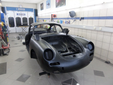 Porsche 356 SC, Oldtimer-Restauration im Kfz-Fachbetrieb Preussler in Radstadt, Österreich
