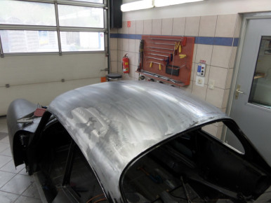 Porsche 356 SC, Oldtimer-Restauration im Kfz-Fachbetrieb Preussler in Radstadt, Österreich