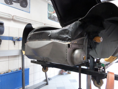 Porsche 356 SC, Oldtimer-Restauration im Kfz-Fachbetrieb Preussler in Radstadt, Österreich