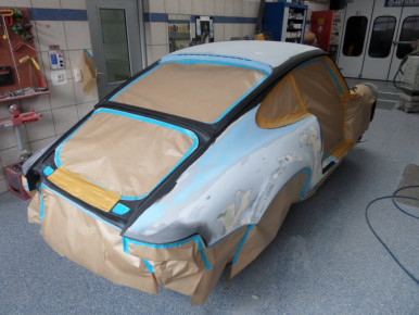 Porsche 911, Modell G, 1976, Oldtimer-Restauration im Kfz-Fachbetrieb Preussler in Radstadt, Österreich