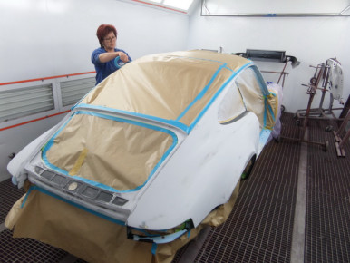 Porsche 911, Modell G, 1976, Oldtimer-Restauration im Kfz-Fachbetrieb Preussler in Radstadt, Österreich