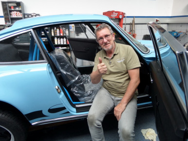 Porsche 911, Modell G, 1976, Oldtimer-Restauration im Kfz-Fachbetrieb Preussler in Radstadt, Österreich