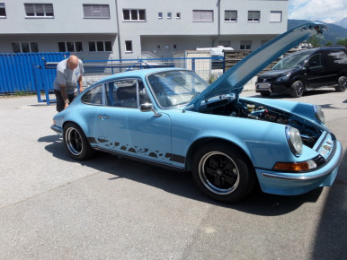 Porsche 911, Modell G, 1976, Oldtimer-Restauration im Kfz-Fachbetrieb Preussler in Radstadt, Österreich