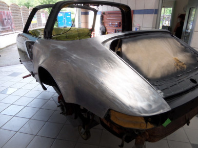 Porsche 911 Carrera Targa, 1985, Oldtimer-Restauration im Kfz-Fachbetrieb Preussler in Radstadt, Österreich