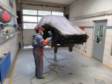 Porsche 911 Carrera Targa, 1985, Oldtimer-Restauration im Kfz-Fachbetrieb Preussler in Radstadt, Österreich