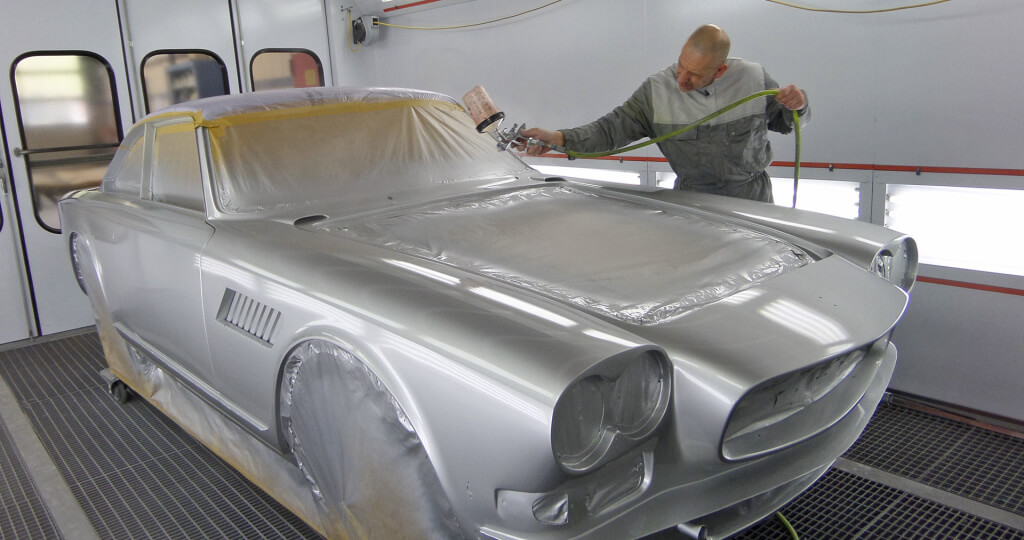 Maserati Sebring Series II, Oldtimer-Restauration im Kfz-Fachbetrieb Preussler in Radstadt, Österreich